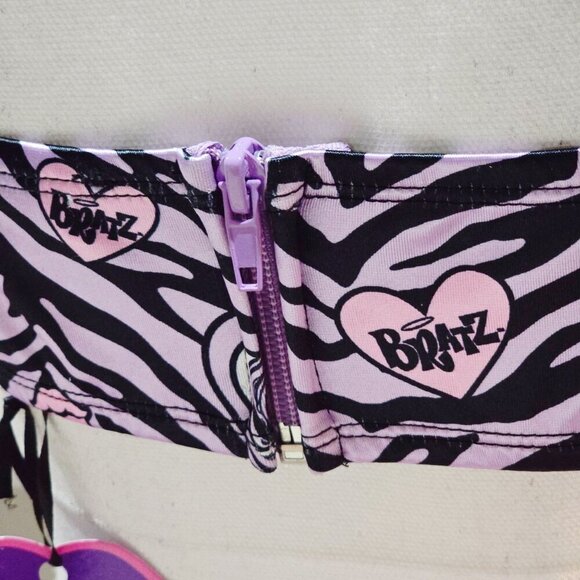 Dolls Kill x Bratz Bra Top – Zebra Print Padded Underwire Crop w/ Satin Straps M - Picture 8 of 12